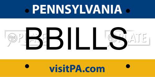 BBILLS Pennsylvania License Plate