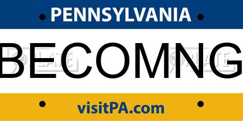 BECOMNG Pennsylvania License Plate