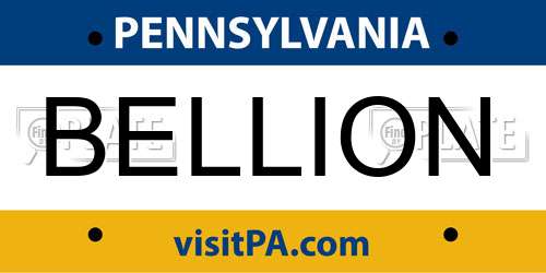 BELLION Pennsylvania License Plate
