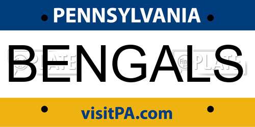 BENGALS Pennsylvania License Plate