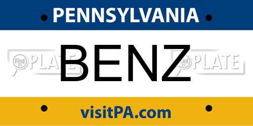 BENZ Pennsylvania License Plate