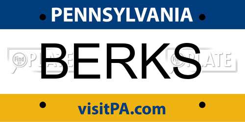 BERKS Pennsylvania License Plate
