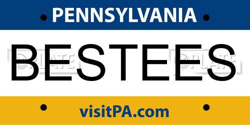 BESTEES Pennsylvania License Plate