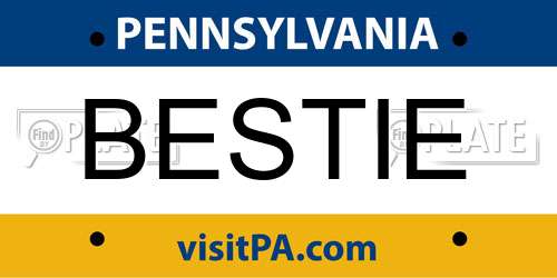 BESTIE Pennsylvania License Plate