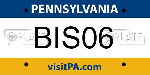 BIS06 Pennsylvania License Plate