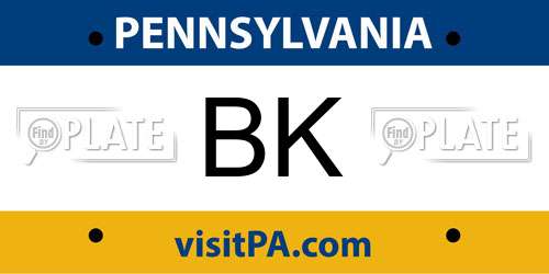 BK Pennsylvania License Plate