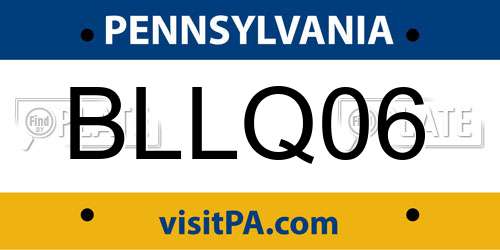 BLLQ06 Pennsylvania License Plate