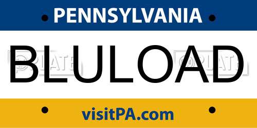 BLULOAD Pennsylvania License Plate