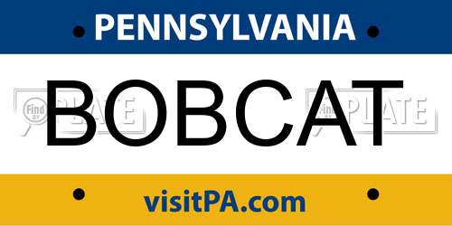 BOBCAT Pennsylvania License Plate