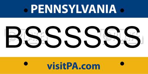 BSSSSSS Pennsylvania License Plate