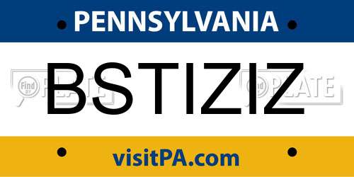 BSTIZIZ Pennsylvania License Plate