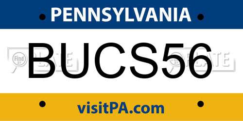 BUCS56 Pennsylvania License Plate