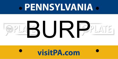 BURP Pennsylvania License Plate