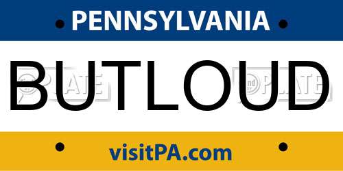 BUTLOUD Pennsylvania License Plate