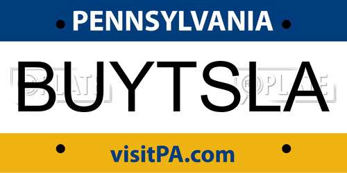 BUYTSLA Pennsylvania License Plate