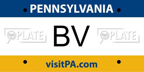 BV Pennsylvania License Plate