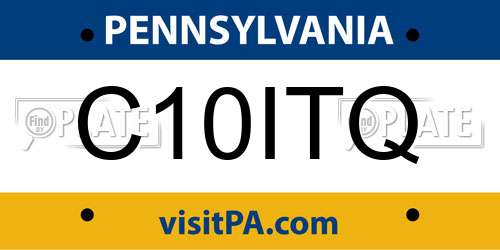 C10ITQ Pennsylvania License Plate