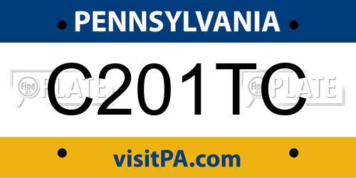 C201TC Pennsylvania License Plate