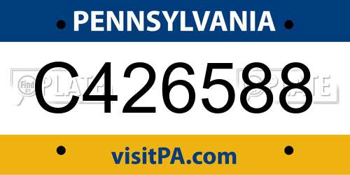 C426588 Pennsylvania License Plate