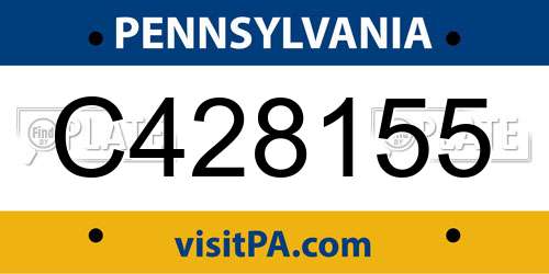 C428155 Pennsylvania License Plate