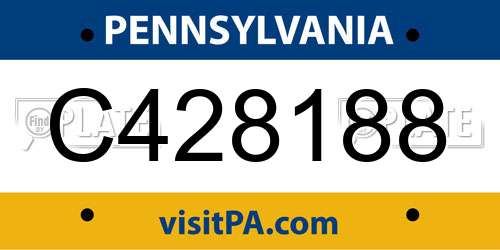 C428188 Pennsylvania License Plate