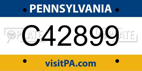 C42899 Pennsylvania License Plate