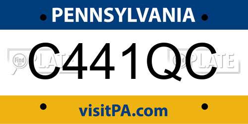 C441QC Pennsylvania License Plate