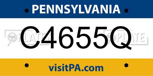 C4655Q Pennsylvania License Plate