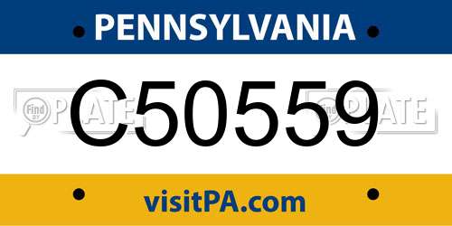 C50559 Pennsylvania License Plate