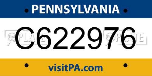 C622976 Pennsylvania License Plate