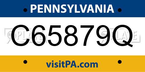 C65879Q Pennsylvania License Plate