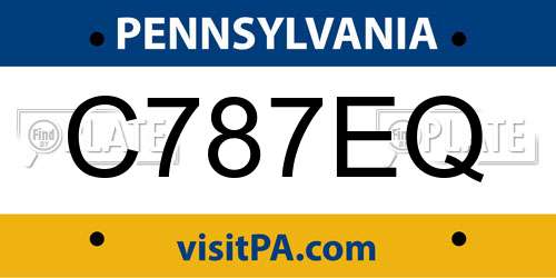 C787EQ Pennsylvania License Plate