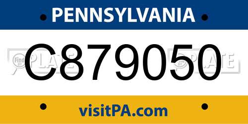 C879050 Pennsylvania License Plate