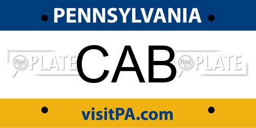CAB Pennsylvania License Plate