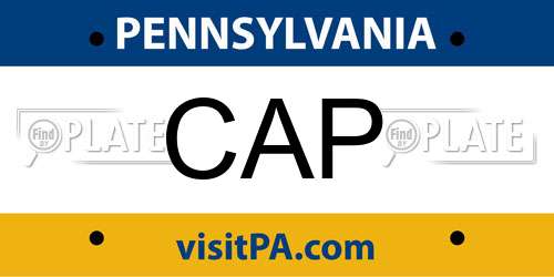 CAP Pennsylvania License Plate