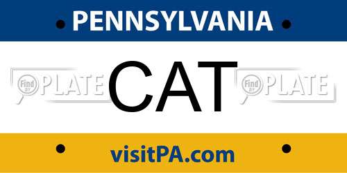 CAT Pennsylvania License Plate