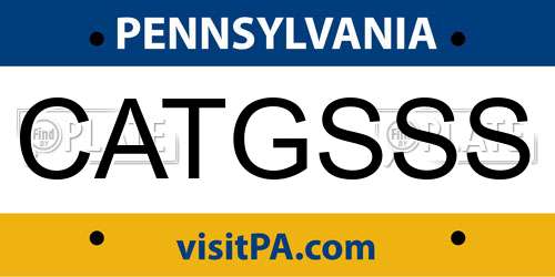 CATGSSS Pennsylvania License Plate
