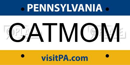 CATMOM Pennsylvania License Plate