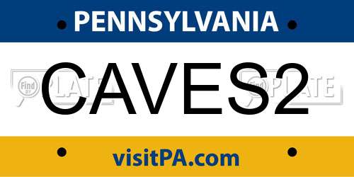 CAVES2 Pennsylvania License Plate
