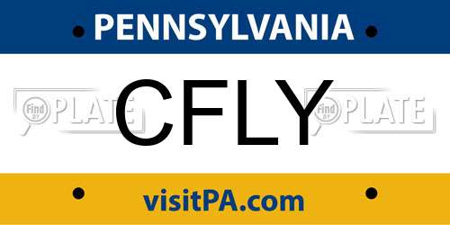 CFLY Pennsylvania License Plate
