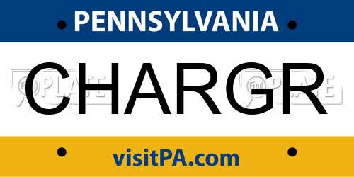 CHARGR Pennsylvania License Plate