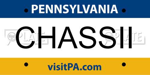 CHASSII Pennsylvania License Plate