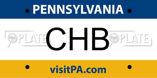CHB Pennsylvania License Plate