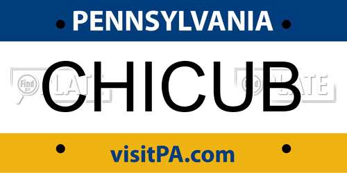 CHICUB Pennsylvania License Plate
