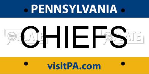 CHIEFS Pennsylvania License Plate