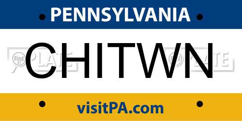 CHITWN Pennsylvania License Plate