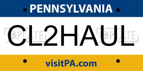 CL2HAUL Pennsylvania License Plate