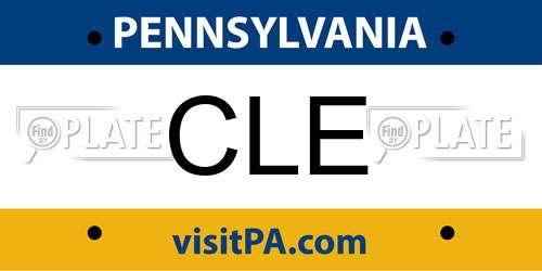 CLE Pennsylvania License Plate