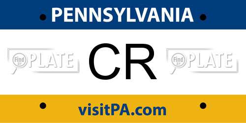 CR Pennsylvania License Plate