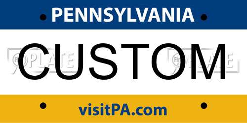 CUSTOM Pennsylvania License Plate